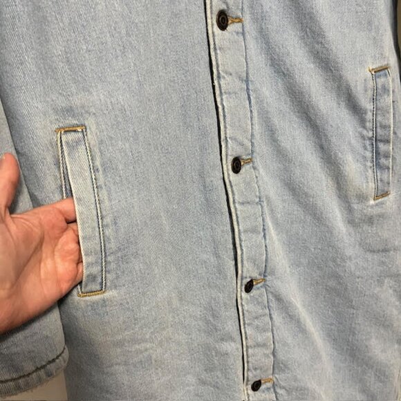 Aritzia TNA Murad Sherpa Lined Demin Coat Small - Picture 5 of 16